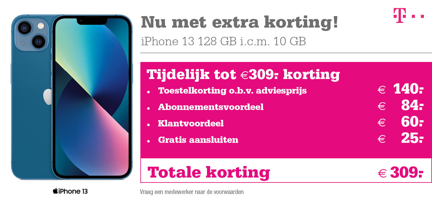 iPhone 13 met T-mobile korting