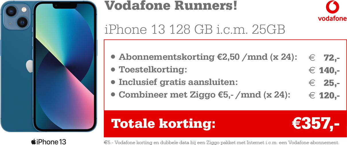 Vaag gevogelte redden Vodafone Runners: tijdelijke aanbiedingen met de iPhone 13 en Galaxy S21! |  Telecombinatie