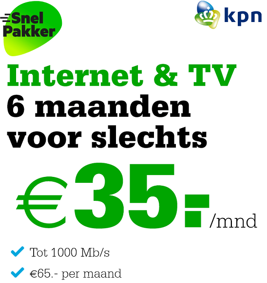 KPN Internet met gratis LG Smart TV t.w.v. €299,- | Telecombinatie
