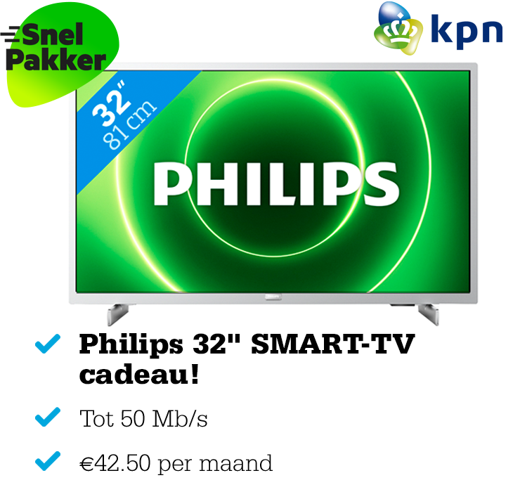 KPN Internet met gratis Philips Smart TV t.w.v. €299,- | Telecombinatie