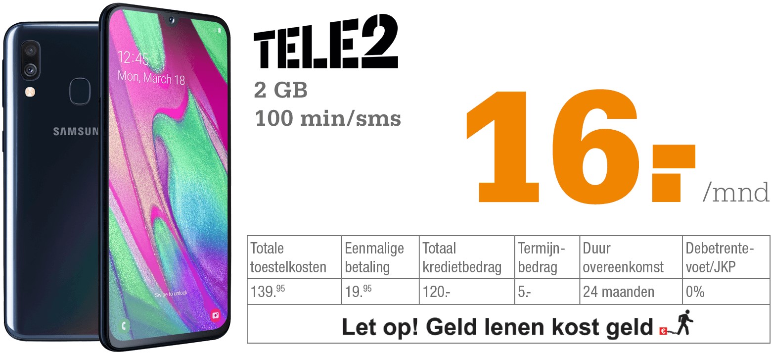 Nu extra voordelig bij Telecombinatie: de Samsung A40