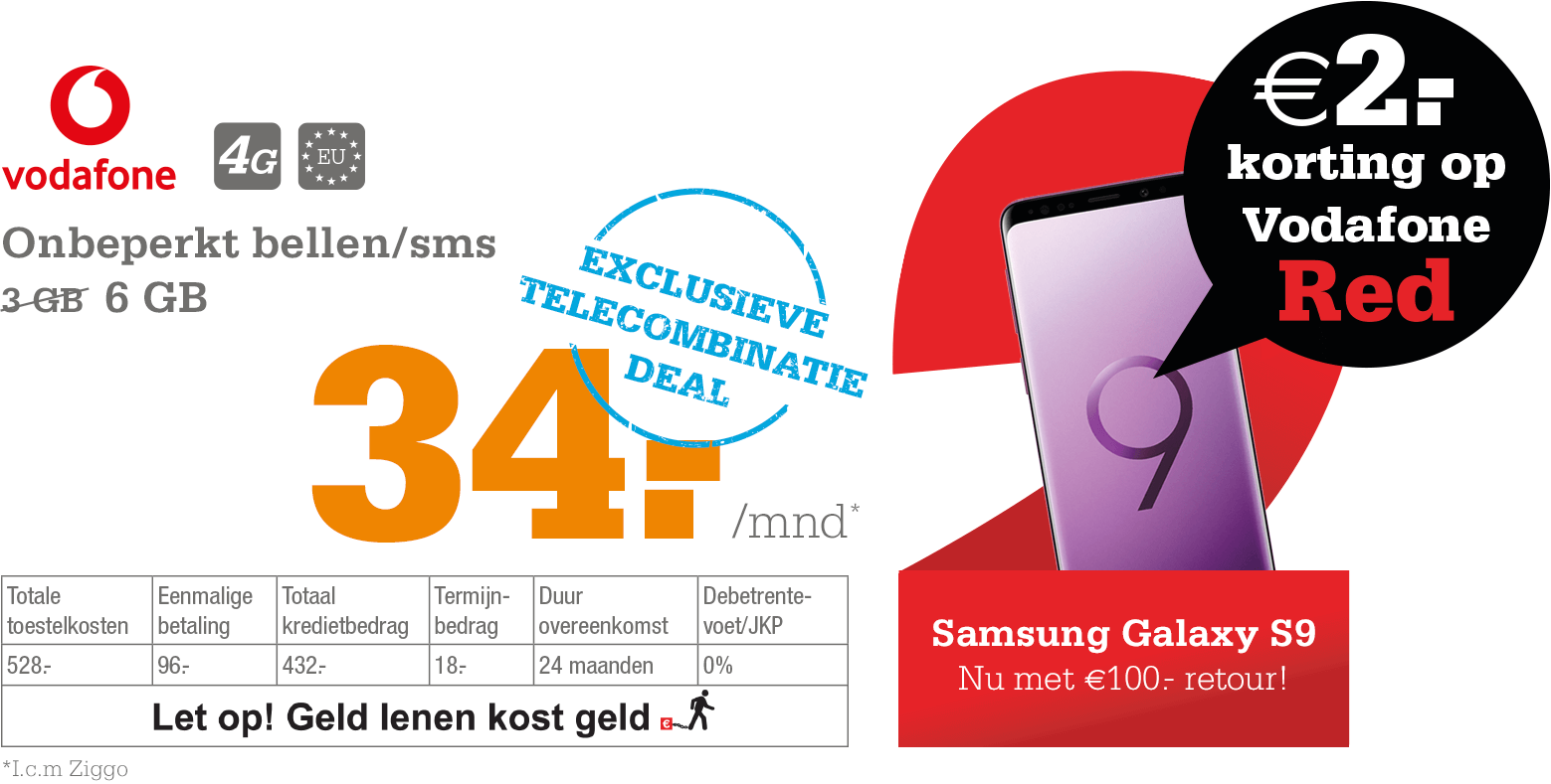 Exclusief bij Telecombinatie: 3x Samsung S9-voordeel! 