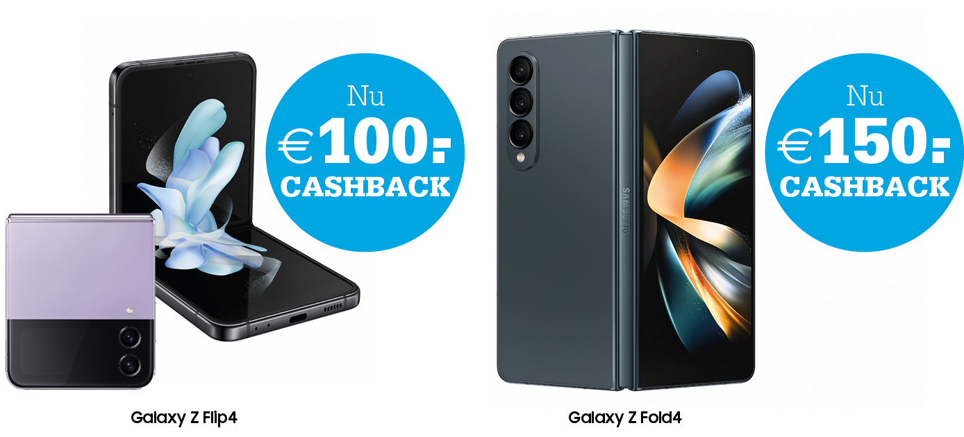 Samsung Galaxy Z Flip4 Z Fold4 Cashback-actie