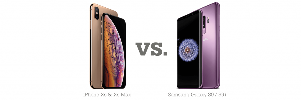 De iPhone Xs/X Max vs. de Samsung S9/S9+