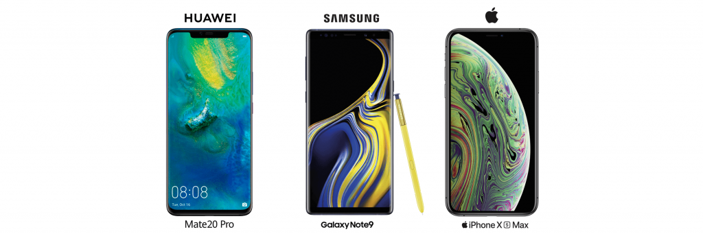 Huawei Mate 20 Pro vs iPhone Xs Max & Samsung Note9