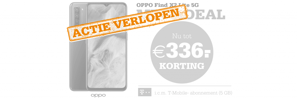 Nu tot €336 korting op de OPPO Find X2 Lite 5G i.c.m. T-Mobile