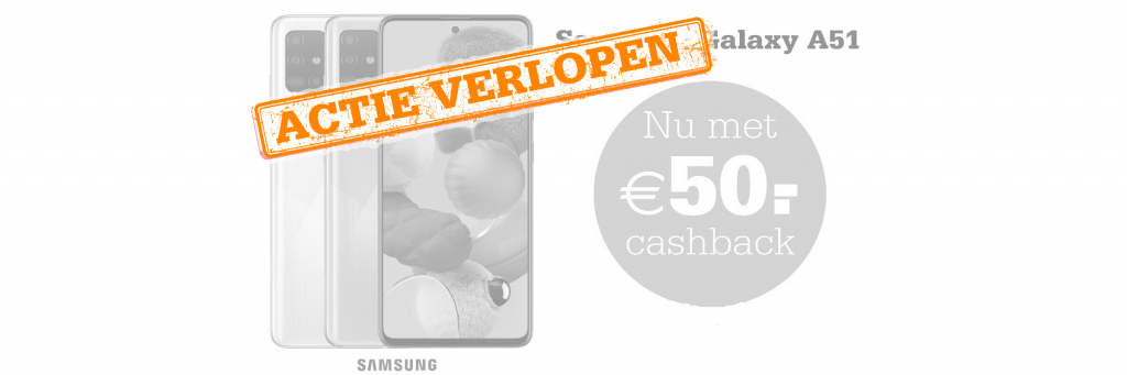 De Samsung Galaxy A51, A71 en A42 5G: nu met €50,- cashback!