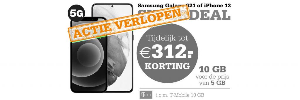 iPhone 12 korting Samsung Galaxy S21 korting T-Mobile Superlimited Superdeal