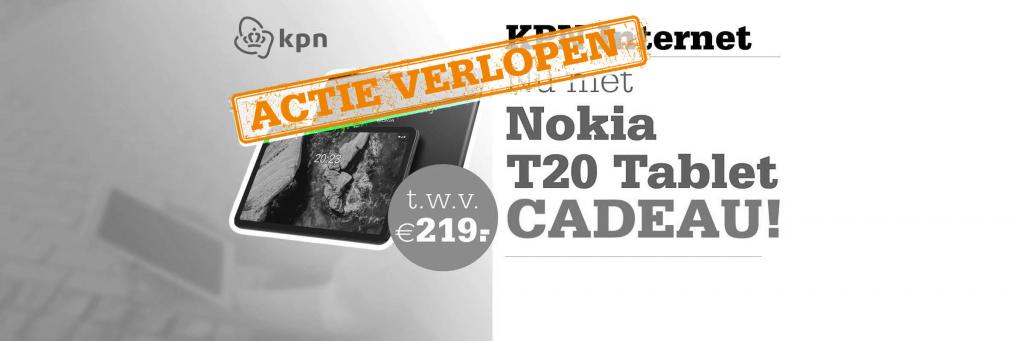 KPN Internet aanbieding met gratis Nokia T20 tablet