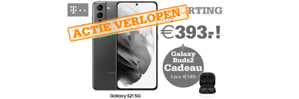 T-Mobile abonnement met extra korting en gratis buds2 bij Galaxy S21