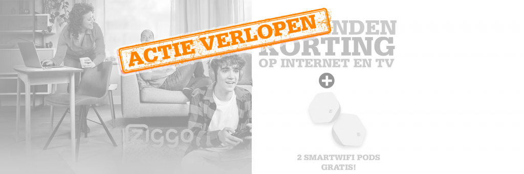 Ziggo Internet & TV: nu 6 maanden korting, 2 SmartWifi Pods + cashback!