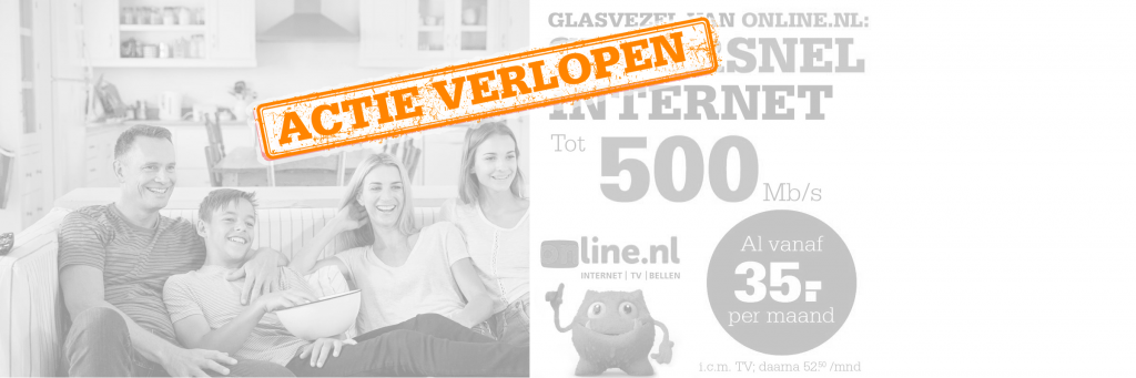 Glasvezel van Online.nl: nu al vanaf €35,-/mnd